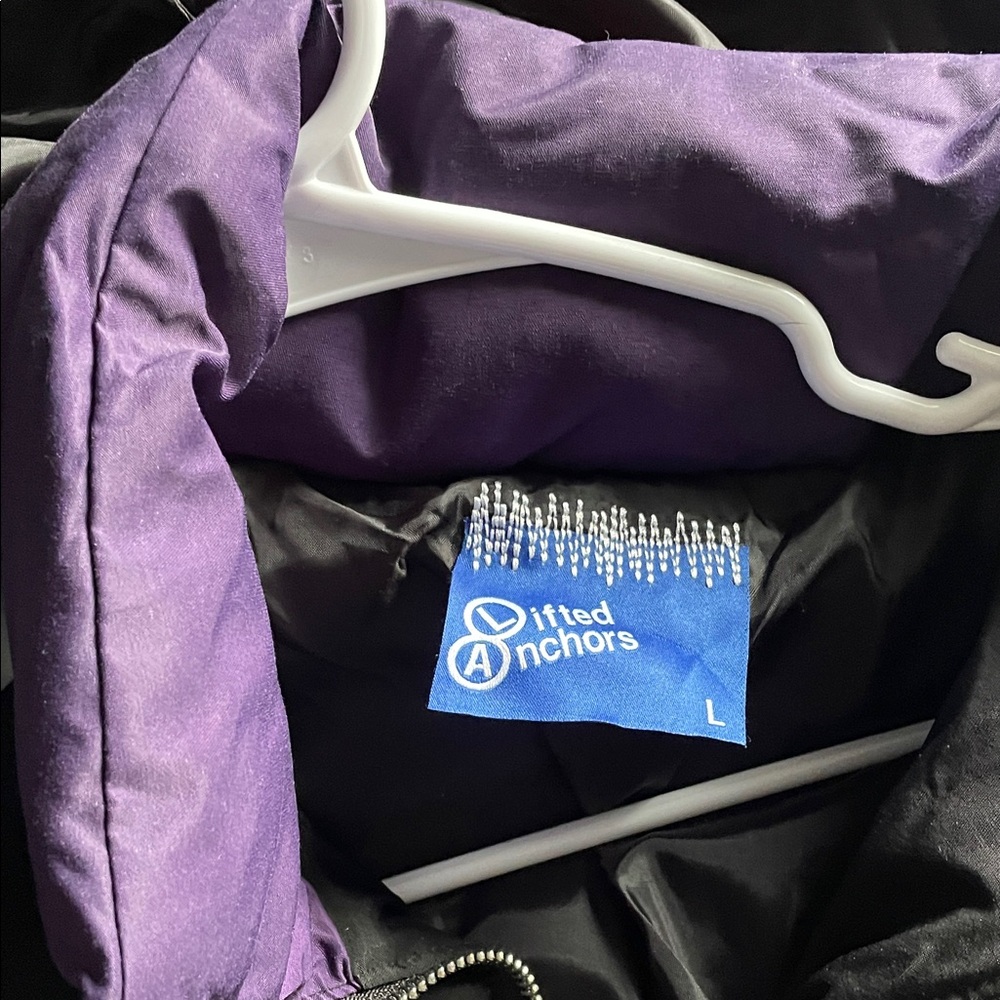 Lifted Anchors Purple, Black and Gray Bomber Jacket